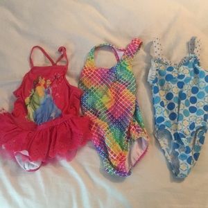 Lot of 3 4T girls bathing suits